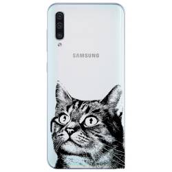 Coque transparente Samsung Galaxy A50 Chaton
