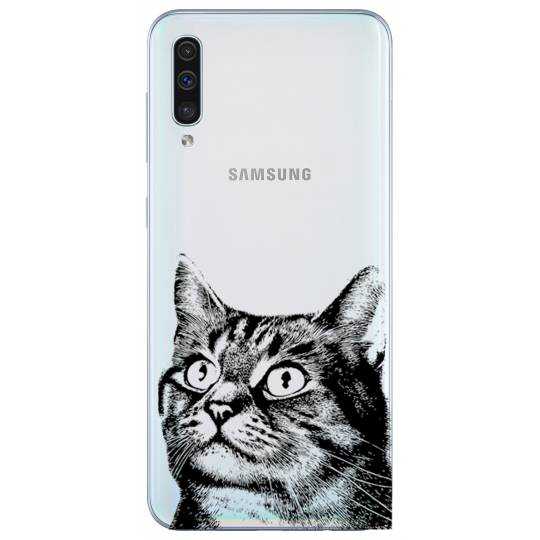 Coque transparente Samsung Galaxy A50 Chaton