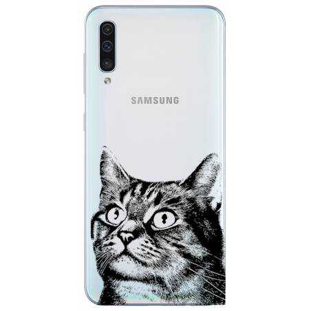 Coque transparente Samsung Galaxy A50 Chaton