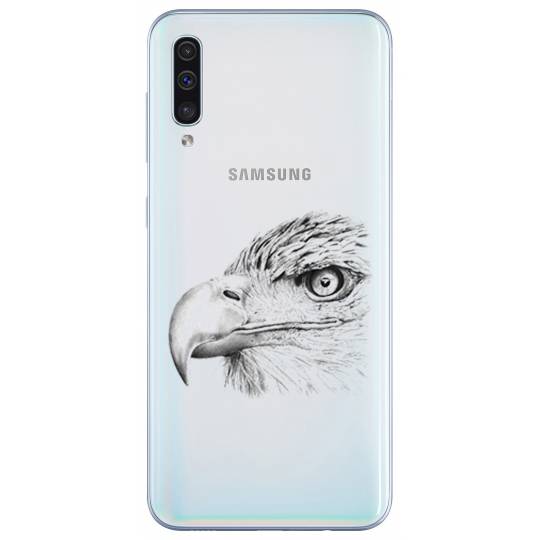 Coque transparente Samsung Galaxy A50 aigle