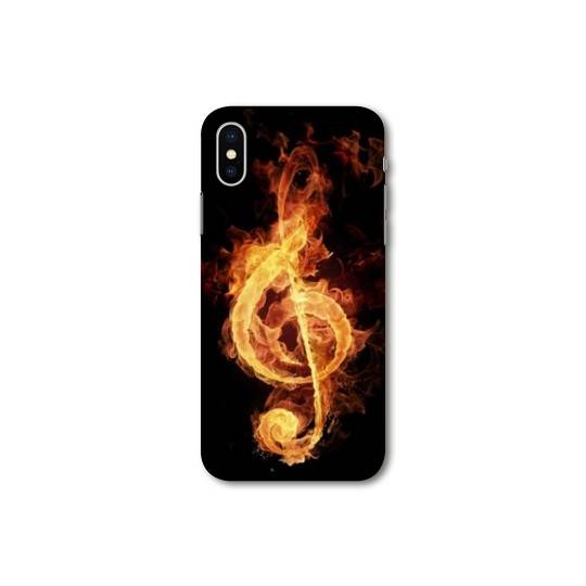 Coque Samsung Galaxy A10 Musique clé sol feu N