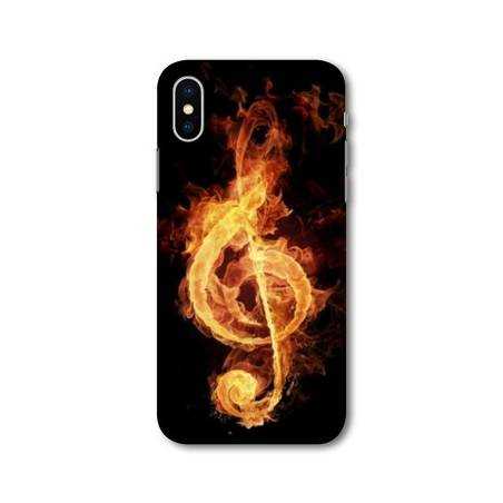 Coque Samsung Galaxy A10 Musique clé sol feu N