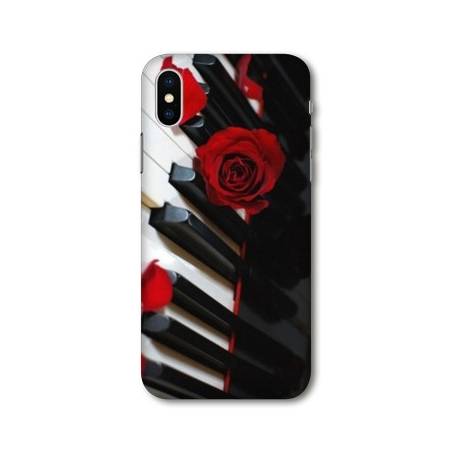 Coque Samsung Galaxy A10 Musique Rose Piano
