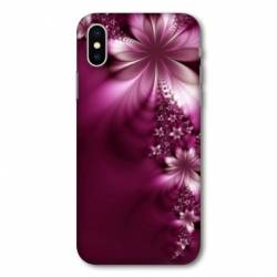 Coque Samsung Galaxy A10 fleur violette montante
