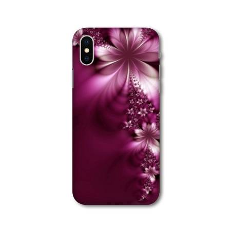 Coque Samsung Galaxy A10 fleur violette montante