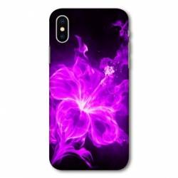 Coque Samsung Galaxy A10 fleur hibiscus violet
