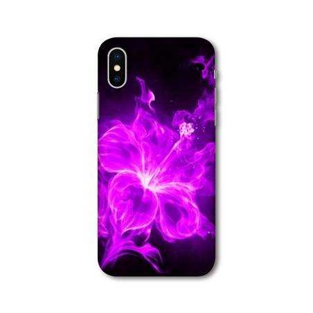 Coque Samsung Galaxy A10 fleur hibiscus violet