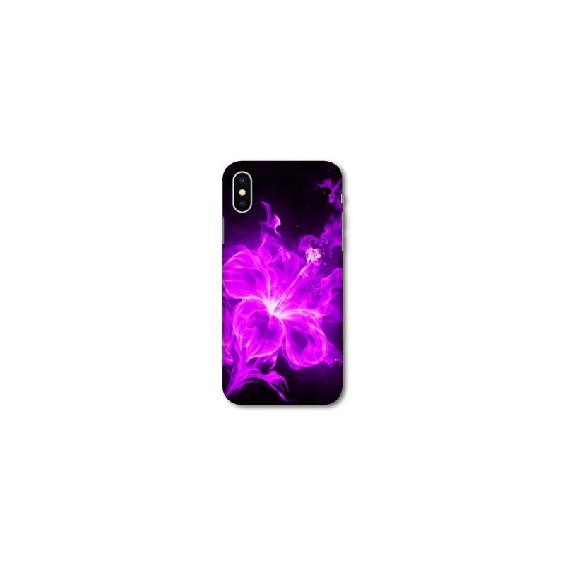 Coque Samsung Galaxy A10 fleur hibiscus violet