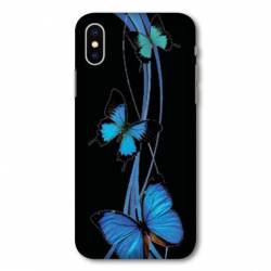 Coque Samsung Galaxy A10 papillons bleu