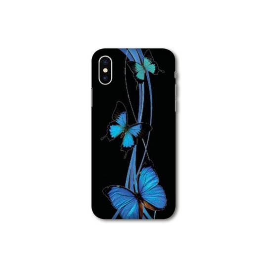 Coque Samsung Galaxy A10 papillons bleu