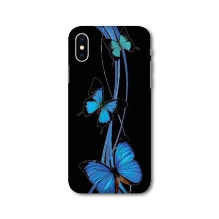 Coque Samsung Galaxy A10 papillons bleu