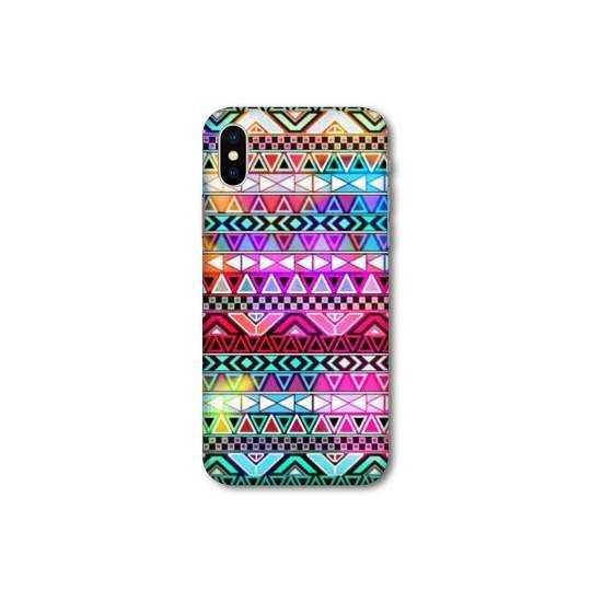 Coque Samsung Galaxy A10 motifs Aztec azteque rouge