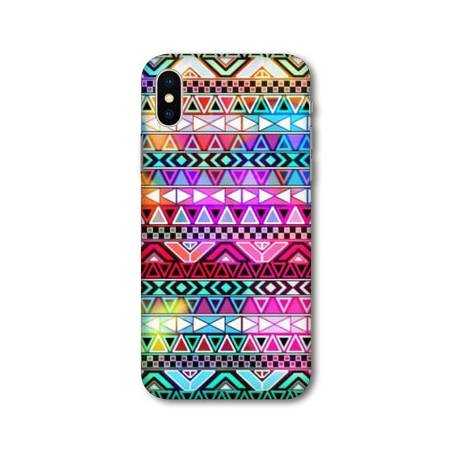 Coque Samsung Galaxy A10 motifs Aztec azteque rouge