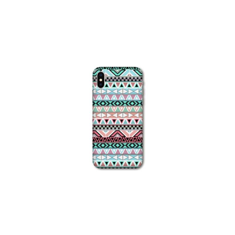 Coque Samsung Galaxy A10 motifs Aztec azteque turquoise