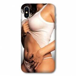 Coque Samsung Galaxy A10 Sexy tee shirt blanc