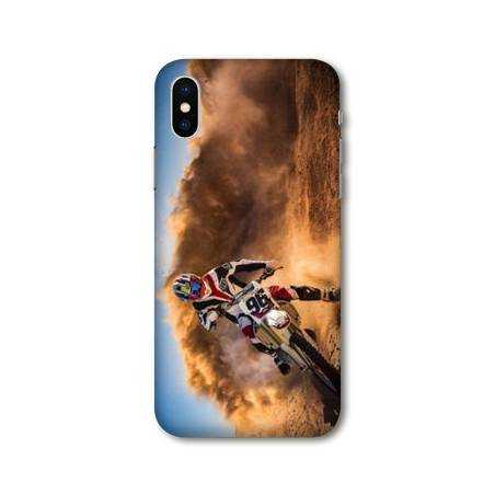 Coque Samsung Galaxy A10 Moto Cross Blanc