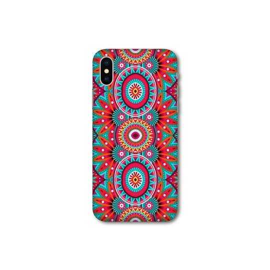 Coque Samsung Galaxy A10 Etnic abstrait Pic rouge