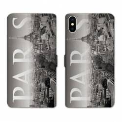 Housse cuir portefeuille Samsung Galaxy A10 France Paris Vintage