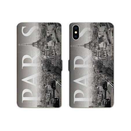 Housse cuir portefeuille Samsung Galaxy A10 France Paris Vintage