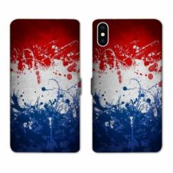 Housse cuir portefeuille Samsung Galaxy A10 France Eclaboussure