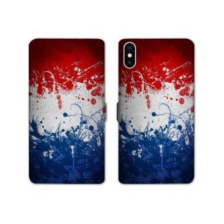 Housse cuir portefeuille Samsung Galaxy A10 France Eclaboussure