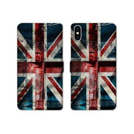 Housse cuir portefeuille Samsung Galaxy A10 Angleterre UK Jean's