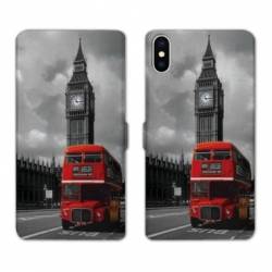Housse cuir portefeuille Samsung Galaxy A10 Angleterre London Bus