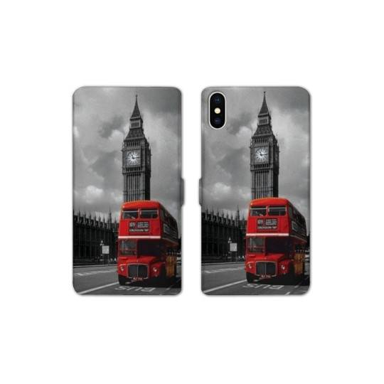 Housse cuir portefeuille Samsung Galaxy A10 Angleterre London Bus