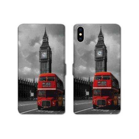 Housse cuir portefeuille Samsung Galaxy A10 Angleterre London Bus