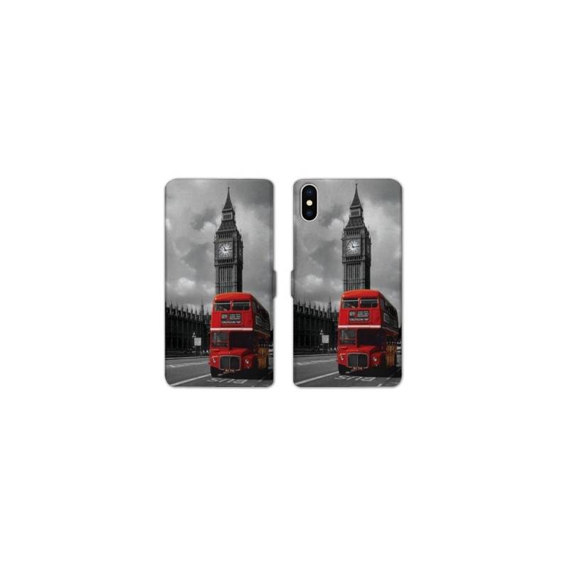 Housse cuir portefeuille Samsung Galaxy A10 Angleterre London Bus