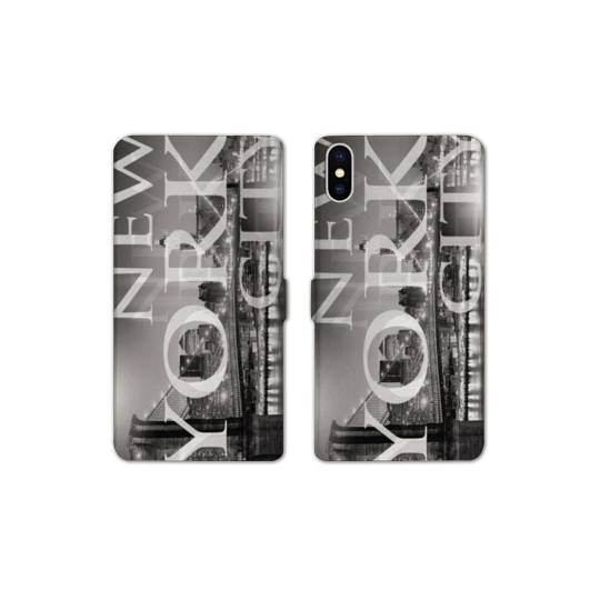 Housse cuir portefeuille Samsung Galaxy A10 Amerique USA New York