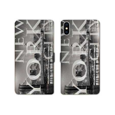 Housse cuir portefeuille Samsung Galaxy A10 Amerique USA New York