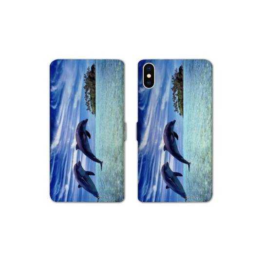 Housse cuir portefeuille Samsung Galaxy A10 Dauphin ile