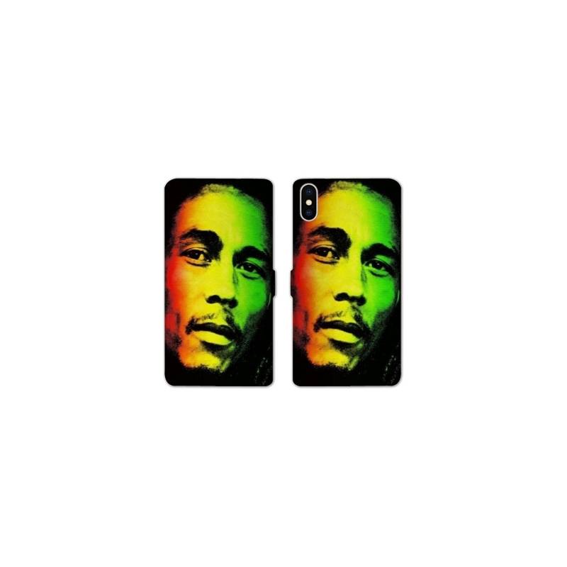 Housse cuir portefeuille Samsung Galaxy A10 Bob Marley 2