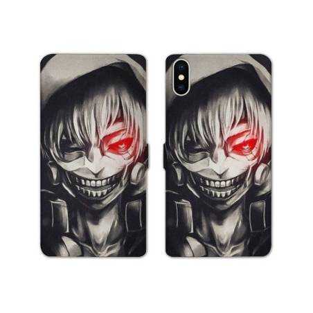 Housse cuir portefeuille Samsung Galaxy A10 Manga kaneki