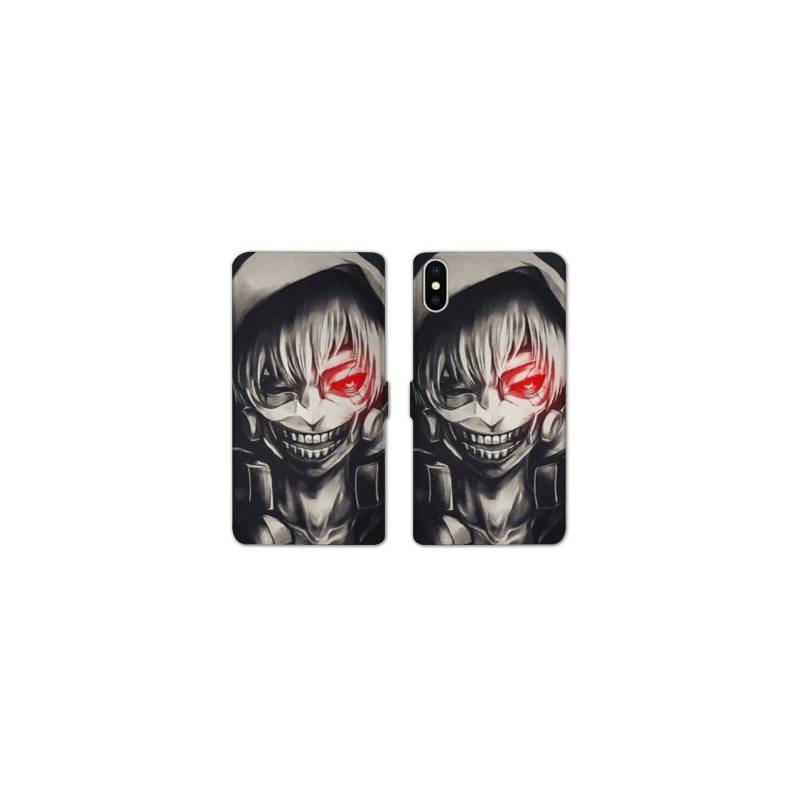 Housse cuir portefeuille Samsung Galaxy A10 Manga kaneki