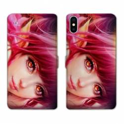 Housse cuir portefeuille Samsung Galaxy A10 Manga Elfe