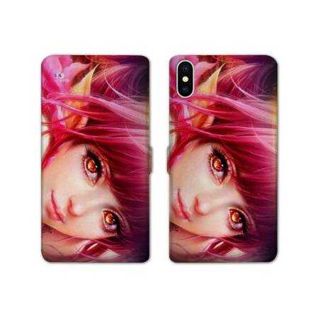Housse cuir portefeuille Samsung Galaxy A10 Manga Elfe