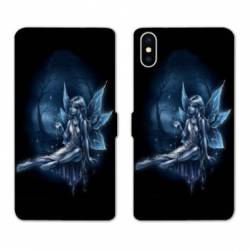 Housse cuir portefeuille Samsung Galaxy A10 Fee Bleu