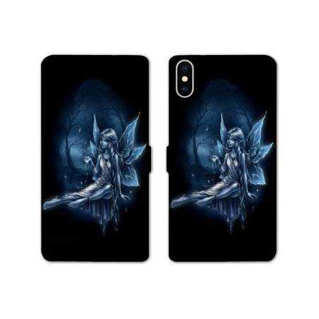 Housse cuir portefeuille Samsung Galaxy A10 Fee Bleu