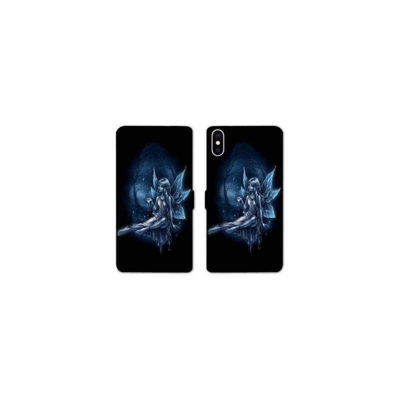 Housse cuir portefeuille Samsung Galaxy A10 Fee Bleu