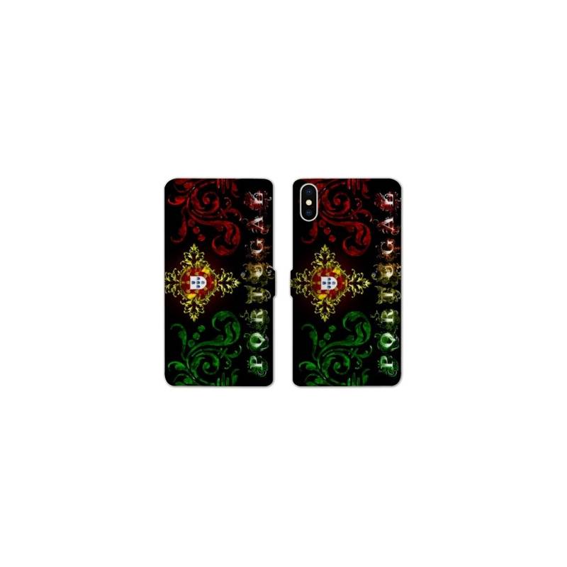 Housse cuir portefeuille Samsung Galaxy A10 Portugal Arabesque