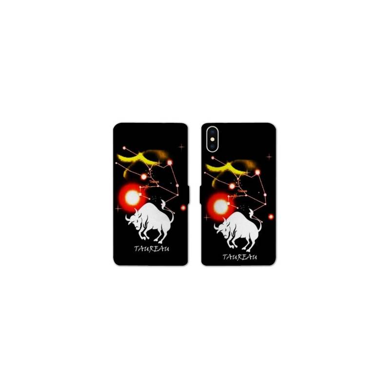 Housse cuir portefeuille Samsung Galaxy A10 signe zodiaque Taureau