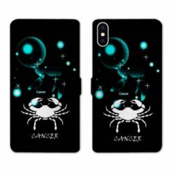 Housse cuir portefeuille Samsung Galaxy A10 signe zodiaque Cancer