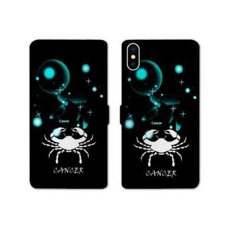 Housse cuir portefeuille Samsung Galaxy A10 signe zodiaque Cancer