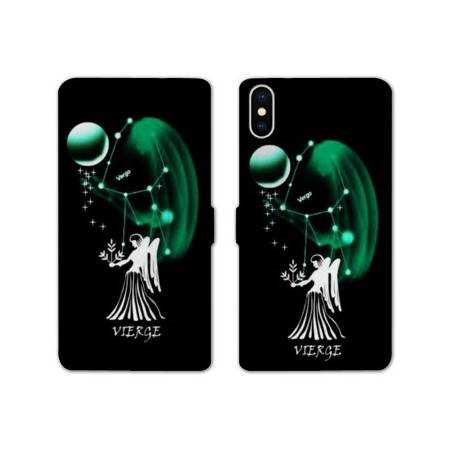 Housse cuir portefeuille Samsung Galaxy A10 signe zodiaque Vierge