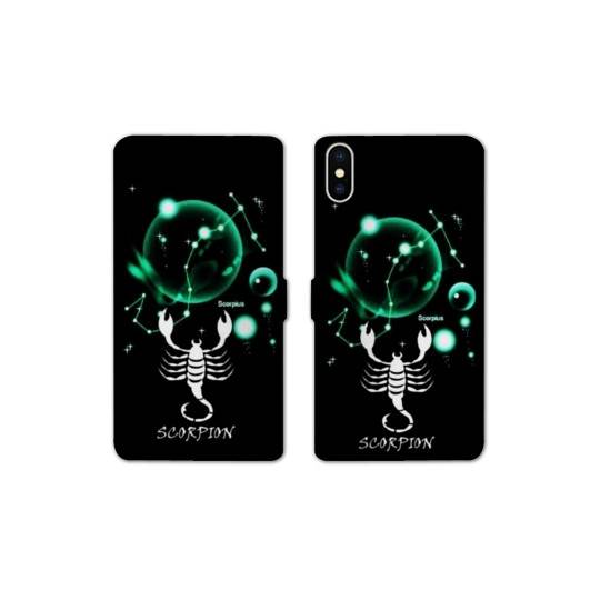 Housse cuir portefeuille Samsung Galaxy A10 signe zodiaque Scorpion