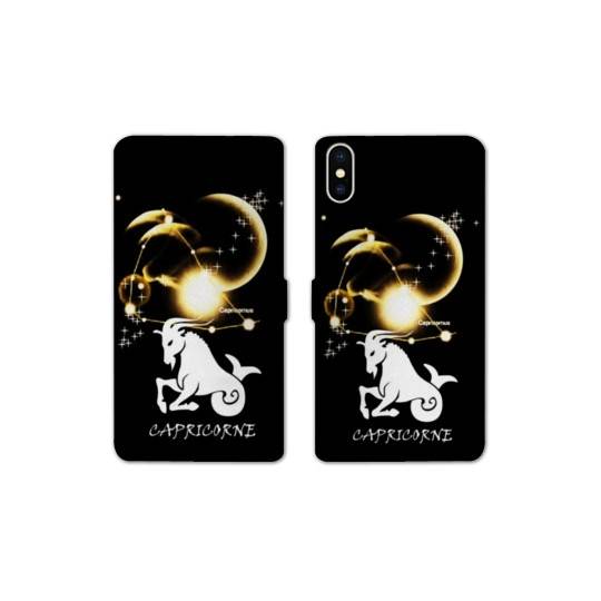 Housse cuir portefeuille Samsung Galaxy A10 signe zodiaque Capricorne