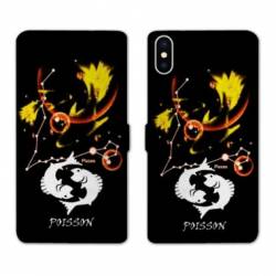 Housse cuir portefeuille Samsung Galaxy A10 signe zodiaque Poisson