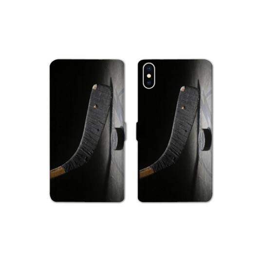 Housse cuir portefeuille Samsung Galaxy A10 Hockey palet